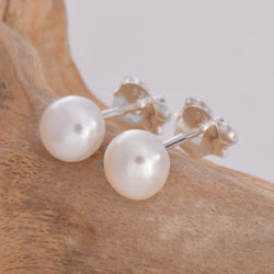 S023 5mm imitation pearl stud earrings