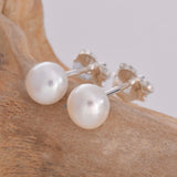 S023 5mm imitation pearl stud earrings