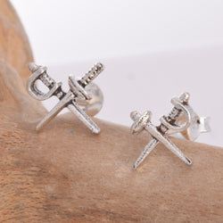 S473 - Crossed Cutlass stud earrings