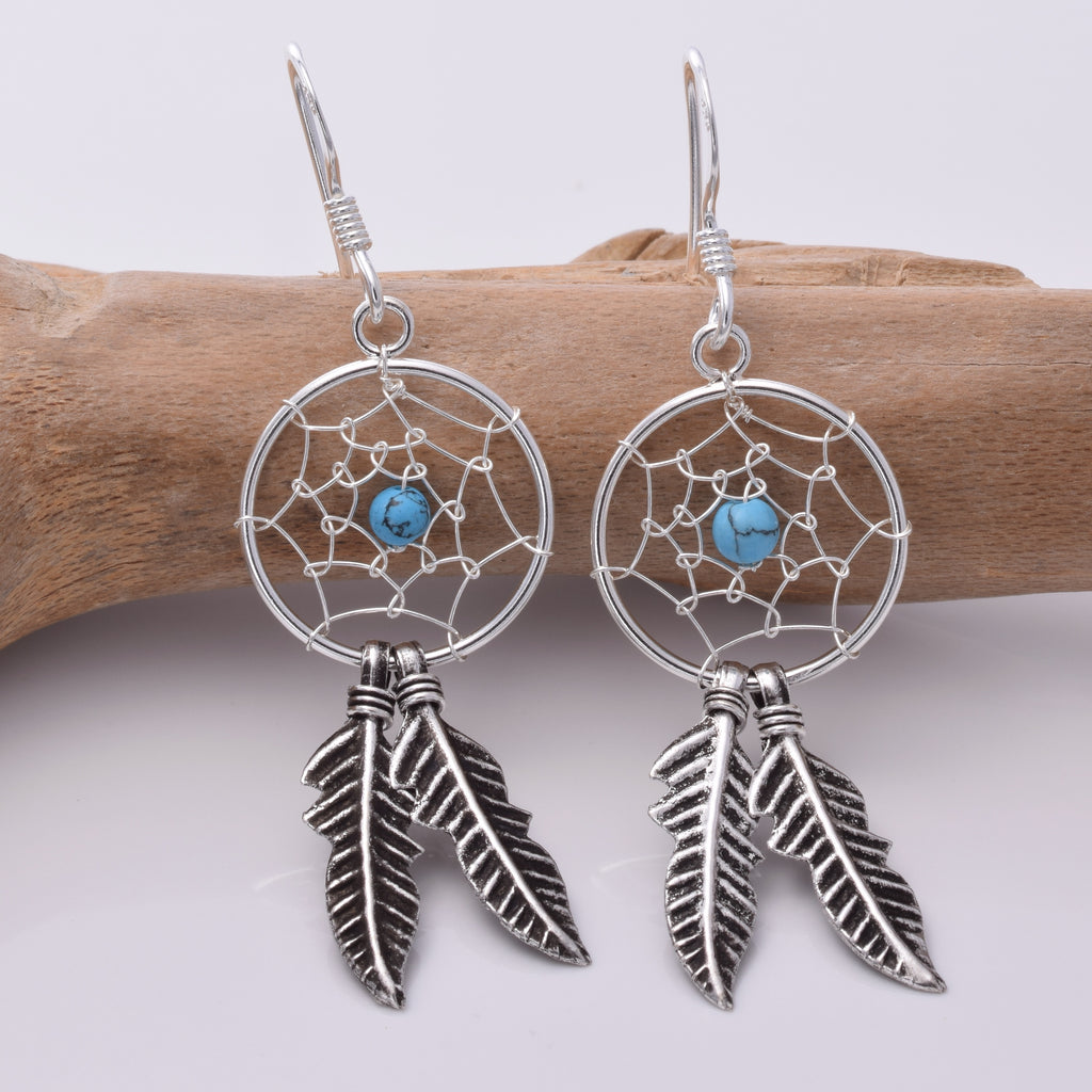 E161 - Silver Dreamcatcher Earrings