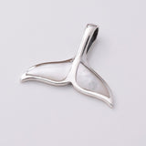 P920 - 925 Sterling Silver & shell inlay whale tail