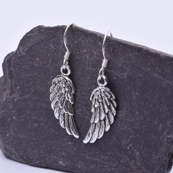 E449 - Angel wing design 925 silver earrings
