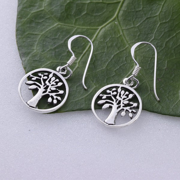 E451 - Sterling silver Tree of life earrings
