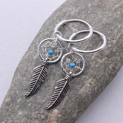 E463 - Dreamcatcher and sleeper earrings