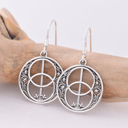 E494 - Chalice Well design drop earrings