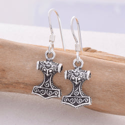 E501 - Thors Hammer drop earrings