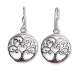 E529 - SALE - tree of life disc earrings