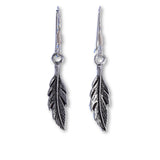E568 - Silver leaf drop earring
