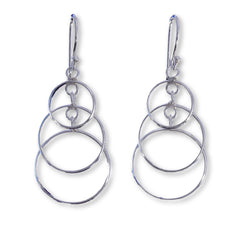 E570 - Triple hoop drop earring