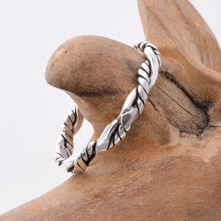 R242 - 925 silver braid twist ring