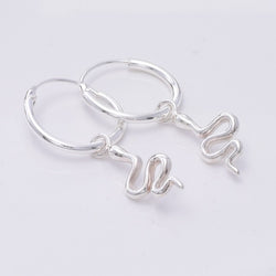 E683 - Sleep and snake earrings