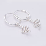 E683 - Sleep and snake earrings