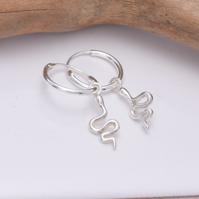 E683 - Sleep and snake earrings