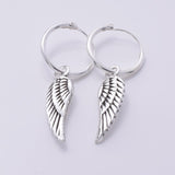 E702 - 925 10mm hoop and angel wing