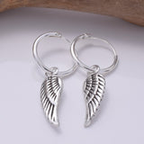 E702 - 925 10mm hoop and angel wing