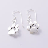 E715 - 925 silver paw drop earrings