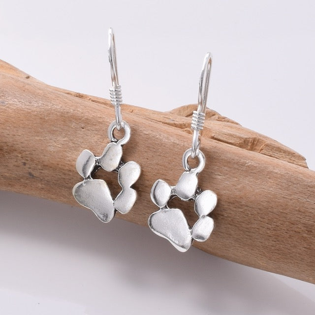 E715 - 925 silver paw drop earrings