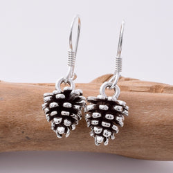 E740 - 925 Silver fire cone earrings