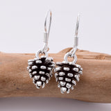 E740 - 925 Silver fire cone earrings
