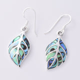 E720 - 925 Silver abalone leaf earrings
