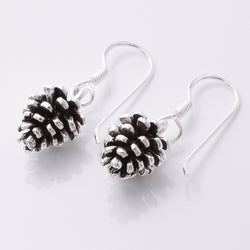E740 - 925 Silver fire cone earrings