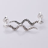 S733 - 925 Silver Snake stud earrings