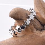 R208 - 925 Silver Band of Stars ring