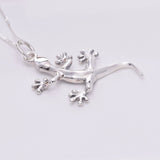 P768 - 925 silver gecko pendant