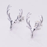 S884 - Silver Stag stud earrings