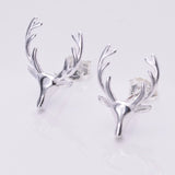 S635 - Silver Stag stud earrings