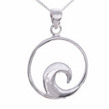 P699 - Silver wave design pendant