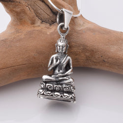 P939 - 925 Sitting buddha sterling silver pendant