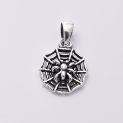 P803 - 925 Silver Small cobweb pendant