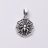 P803 - 925 Silver Small cobweb pendant