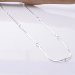 P866 - 925 Silver snake chain bead necklace