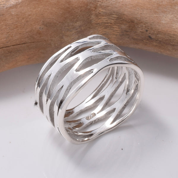 R200 - 925 silver crossover ring – Java Designs