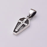P945 - coffin design 925 Sterling silver pendant