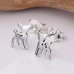 S755 - 925 silver fawn stud earrings