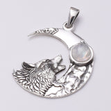 P811 - 925 Silver Howling wolf pendant