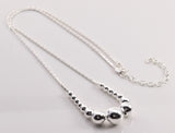 N002 - Silver Necklace with graduated beads