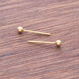 NS014 Gold plated nose stud (Box of 20pcs) 2.0mm Ball