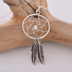 P134 - 925 Silver Dreamcatcher Pendant