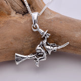 P156 - Witch & Broomstick Pendant