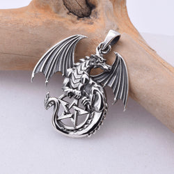 P446 - Dragon Pentagram Pendant