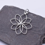 P490 - Water Lily 925 silver pendant
