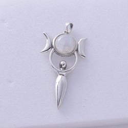P496 - Goddess Pendant with moonstone