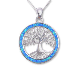 P506 - Tree Of Life "Fire Opal" pendant