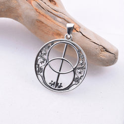 P523 - 925 Silver Chalice Well pendant