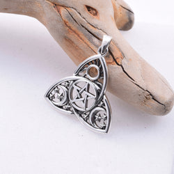 P528 - 925 Silver Moon phase pendant