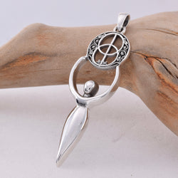 P533 - Sterling silver goddess pendant
